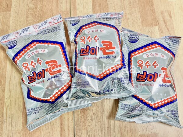 韓国のお菓子ブイコーンの実際のパッケージ写真