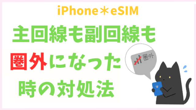 【eSIM・iPhone】APN設定したら主回線が圏外になってしまう時の原因と対処法