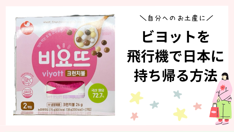 【結論】韓国ビヨットは飛行機で日本に持ち帰りできる！その方法は？