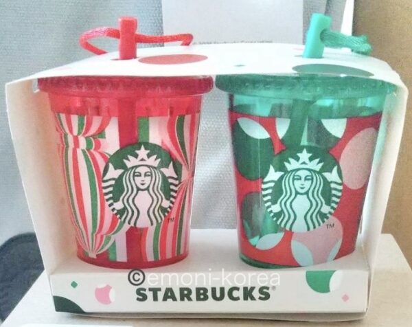 2026年スタバ福袋の開封した中身のホリデー2024オーナメントセット「コールドカップセット」